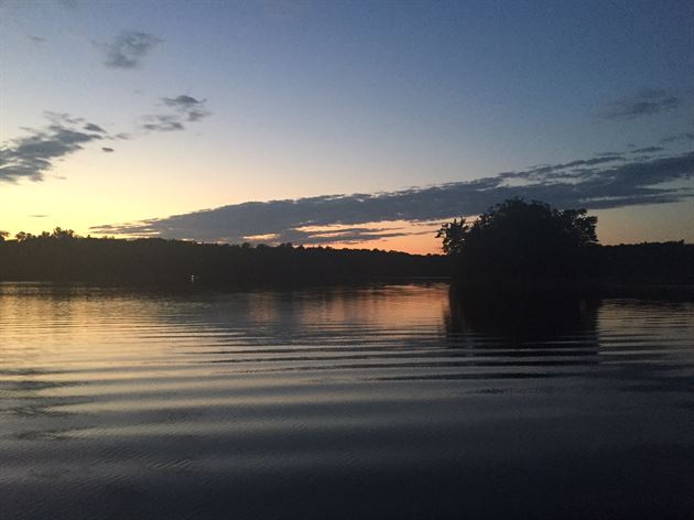 Beautiful night on the lake