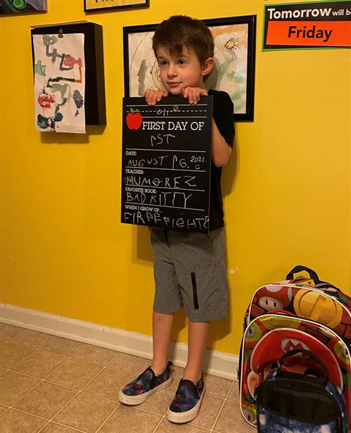 Oliver's First Day of School