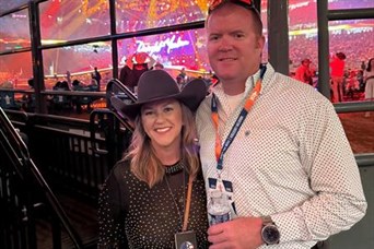 Camber Jones and husband, Jason Jones, at Houston Livestock Show & Rodeo