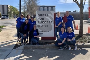 Our team volunteering at Dress for Success, Houston