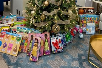 Our toy drive is off to a great start!
