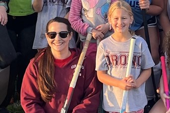 The last practice of the 2023 field hockey season with my niece!