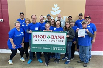Summit Wealth Management Team Volunteering at Food Bank of the Rockies