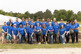 Volunteering at Shalom Farms in Midlothian, VA for Ameriprise National Day of Service.