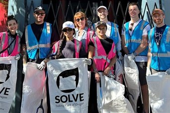 AIMWAG Team cleaning up the streets of Portland with SOLVE, Oregon