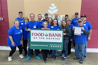 Summit Wealth Management Team Volunteering at Food Bank of the Rockies