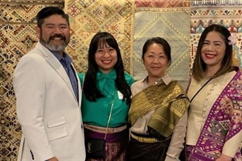 Portland, OR based Financial Advisor, Vieng Bounnam (far right) pictured at Baci Gratitude Gathering