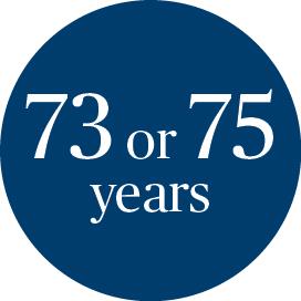 73 or 75 years