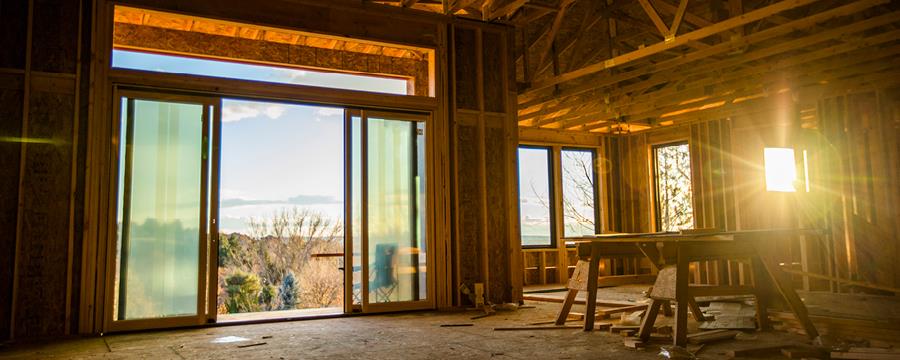 Inside of home under construction.