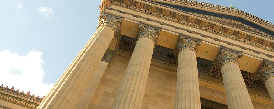 Columns on a government building.