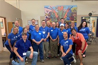 Capital Wealth Advisory Group team volunteer day at The River Food Pantry