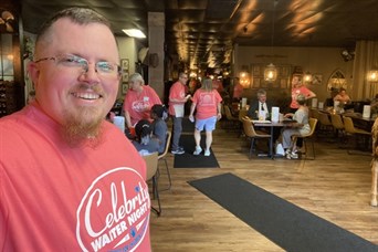 Jason worked as a host for the Feed Sack during 2024 Celebrity Waiter Night.