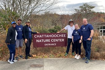  The amazing team at Iron Oaks Wealth Advisors volunteering at Chattahoochee Nature Center.