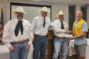 Philip (Weatherford Noon Lion) & Parker County Sheriff's Posse members celebrating years of support!