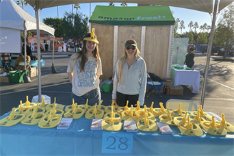 Christine Shepherd and Kennedi Evenson at Arroyo Elementary's Dino Dash