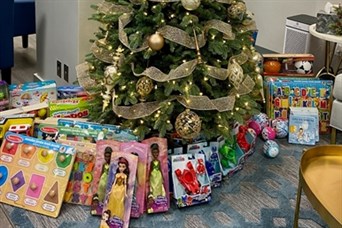 Our toy drive is off to a great start! 