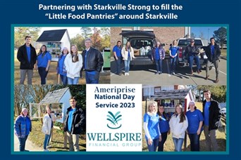 We enjoyed volunteering with Starkville Strong on Ameriprise's National Day of Service 2023